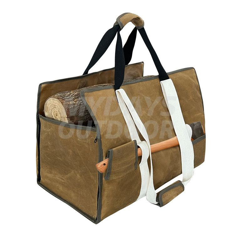  Firewood Bag/Log Carrier Bag Supersized Canvas Firewood bag Log  Camping Outdoor Camping Holder Carry storage bag Canvas Bag Firewood Logs  Basket : Patio, Lawn & Garden