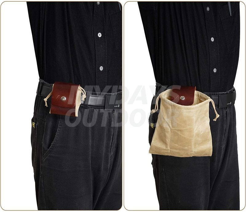 Waterproof Waxed Canvas Foraging Pouch Bag Collapsible for Camping Hunting MDSGO-3