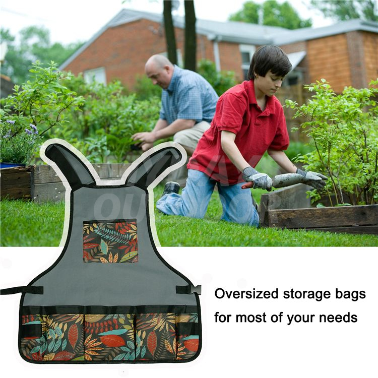 Adjustable Tool Apron for Home Garden Multi-Pocket Work Apron Garden Apron MDSGA-1