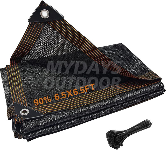 90% အနက်ရောင် Sunblock Shade အထည် Mesh Uv Revershgs-10