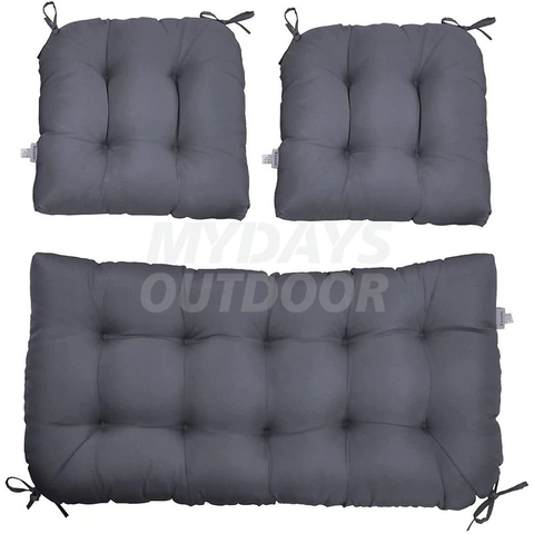 Uteplatsmöbler Kuddar sätter Tufted Wicker Settee Bench CUDIONS MDSGE-10