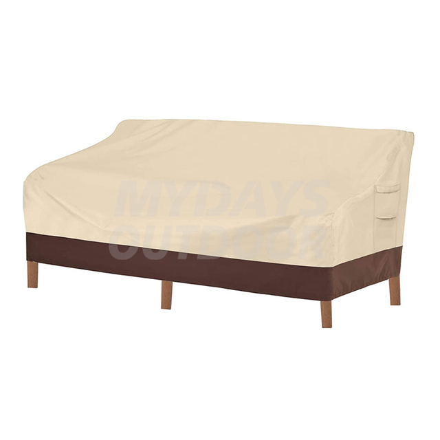 3-Seader Outdoor Sofa Cover Lawn Patio ပရိဘောဂအဖုံးများနှင့် MDDSGC-15 ကိုကိုင်တွယ်ပါ