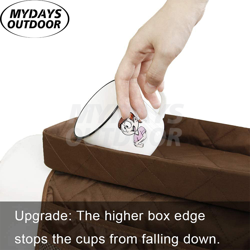 Sofa Armrest Organizer Caddy with Cup Holder Tray MDSOO-6