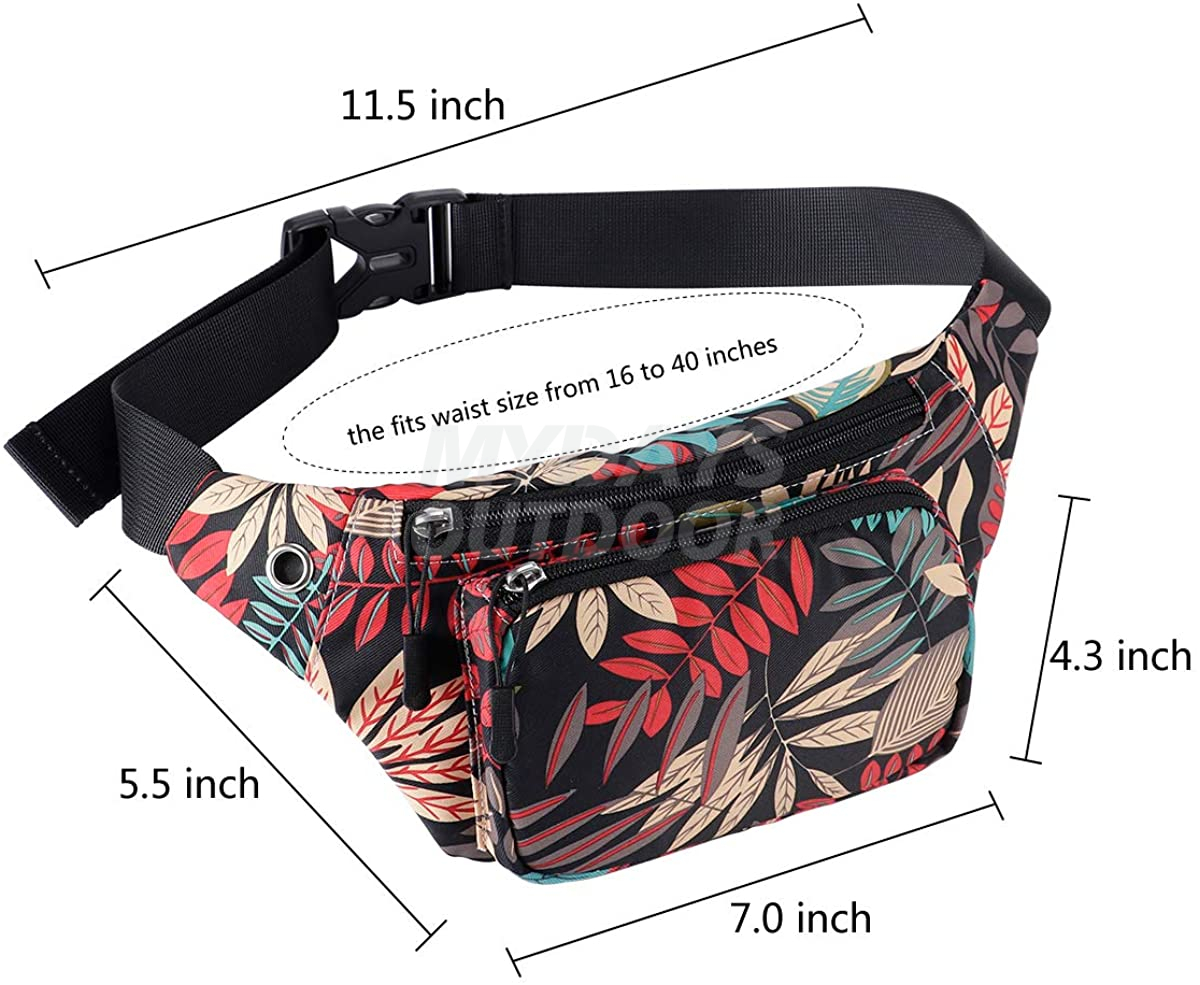 Fanny Pack Waist Bag Sling Backpack Polyester Small Outdoor Lightweight Crossbody Daypack MDSSL-2