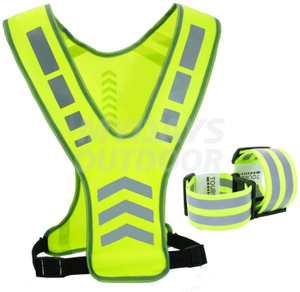 Reflective Running Vest Gear with Pocket Safety Reflective Vest Bands MDSSV-1