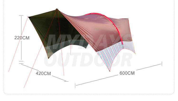 Oxford UV50+ Fabric Camping Car Tent Camping Tarp for 8 Persons MDSCT-4