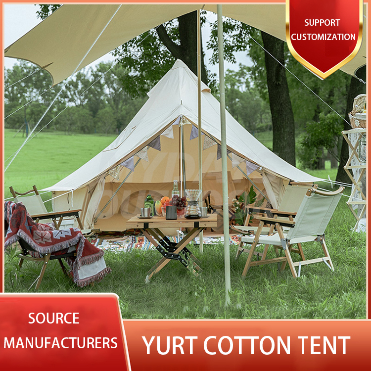 Large Cotton Canvas Yurt Tent for Family Luxury Glamping Bell Tent MDSCE-2