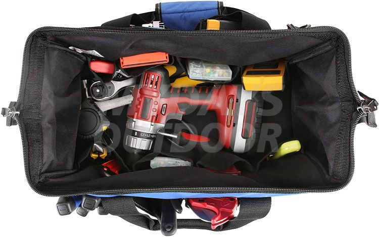 Non-slip 18" Wide Mouth Tool Bag and Organizer for Home Workshop or Job Site MDSOT-5