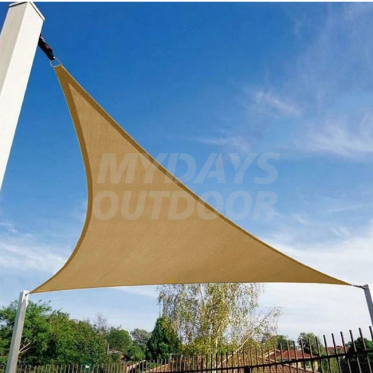 Custom-made Sand Color Triangle Sun Shade Sail for Patio UV Block for Outdoor Facility and Activities MDSGS-5