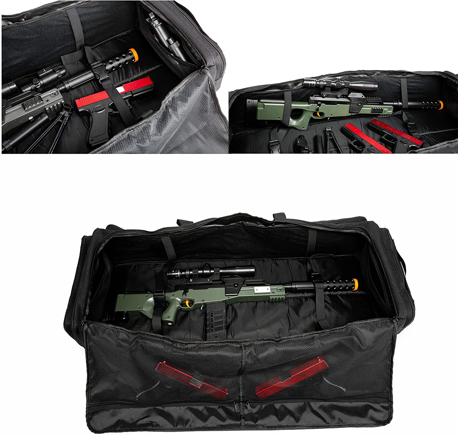 36 inch Tactical Rifle Pistol Gun Bag with 4 Detachable Inner Dividers