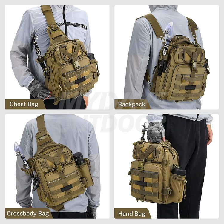 Outdoor Fishing Sling Packs Fishing Travel Bag With Removable Shoulder Strap MDSFS-3 