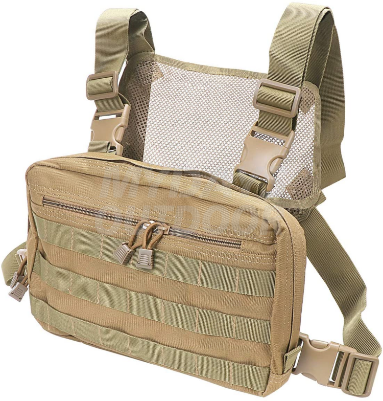 Molle Radio Chest Bag Tactical Chest Rig for Two Way Radio Walkie Talkies MDSSC-4