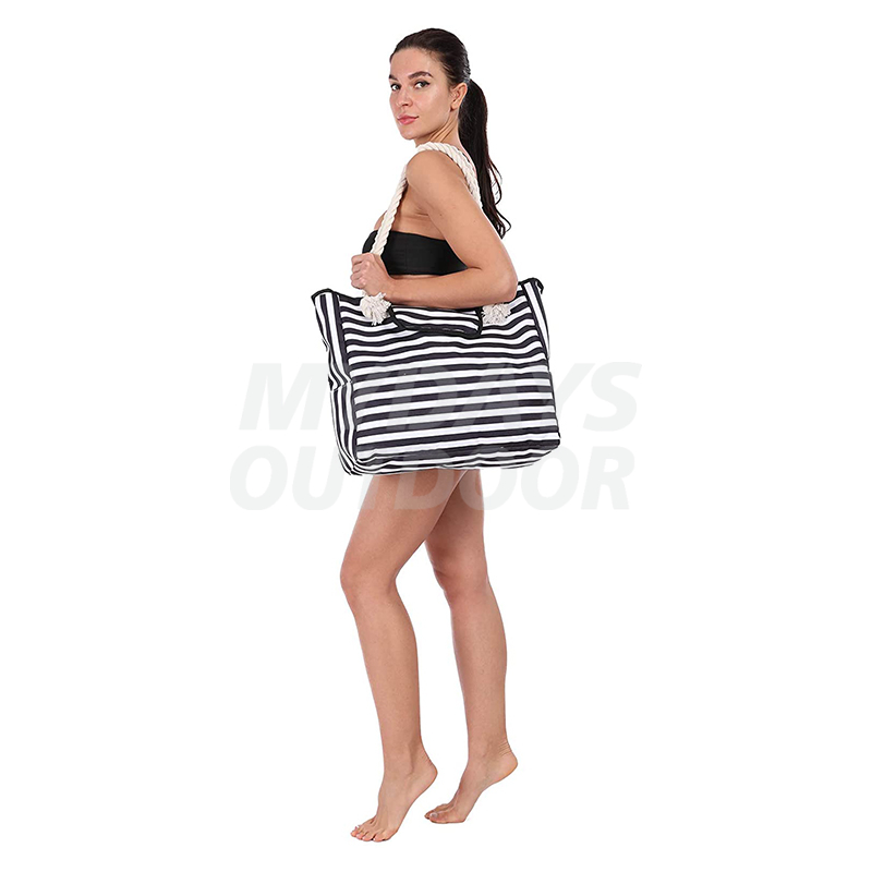 Extra Large Waterproof Canvas Beach Bag with 4 Inner Pockets MDSCB-7