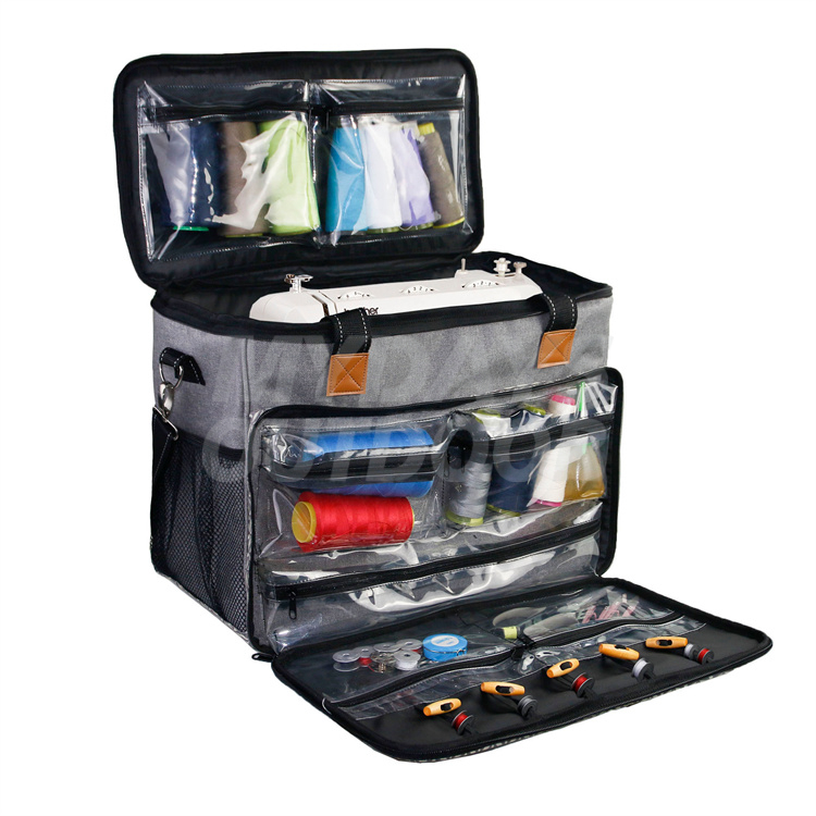 Sewing Machine Carrying Case with Multiple Pockets Travel Sewing Machine Tote Bag MDSOO-2