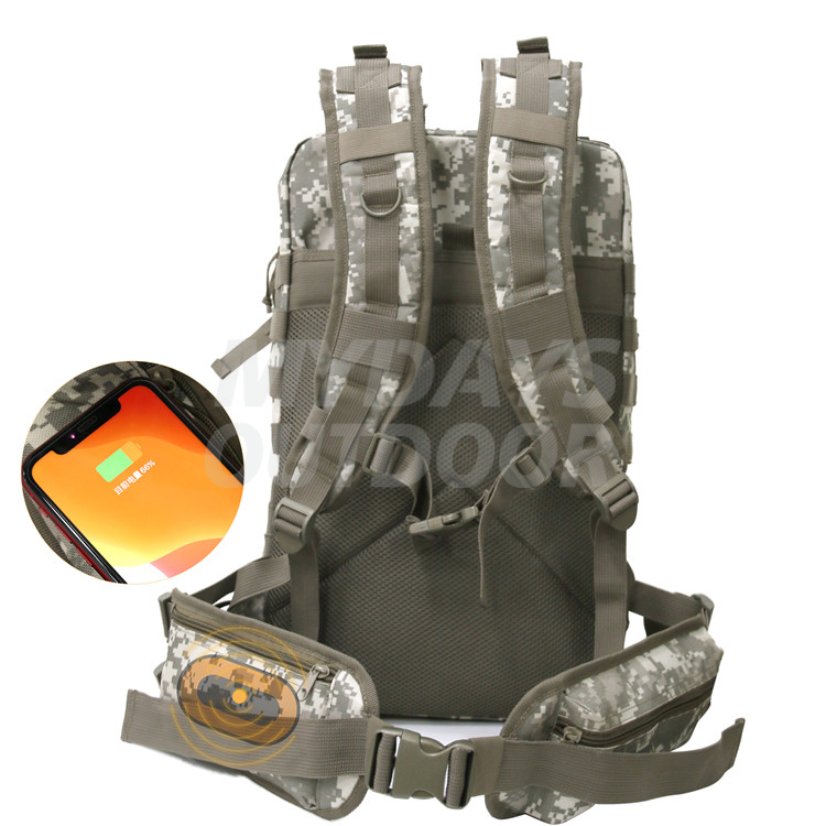 Military Molle Wireless Charging Tactical Backpack for Outdoor Hunting Camping Hiking MDSHB-8