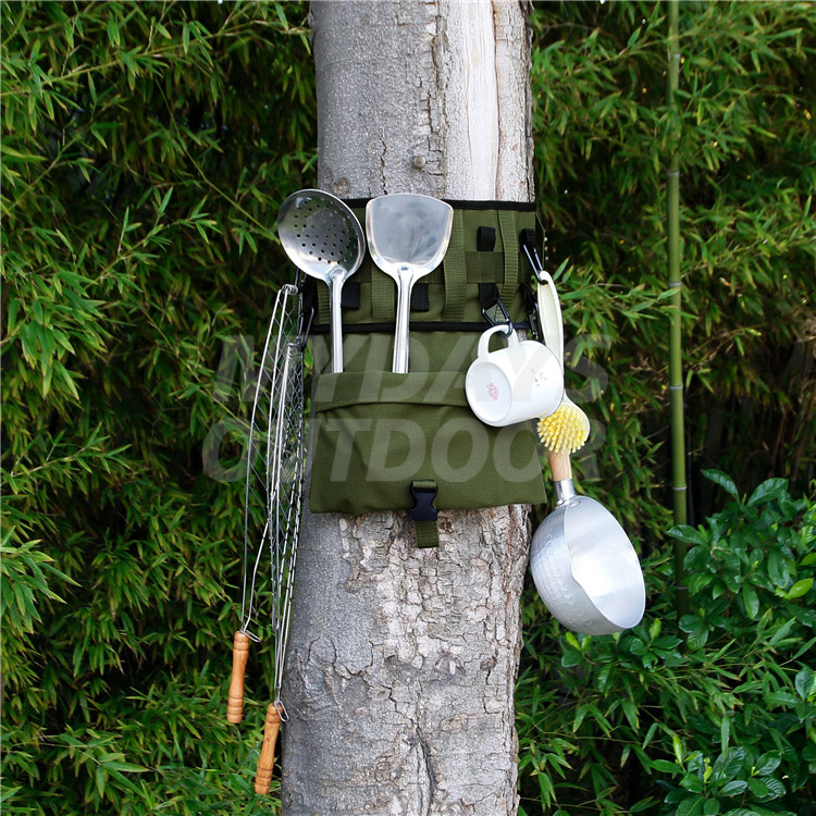 Outdoor Canvas Portable Traveling Picnicking Camping Tool Storage Organizer Tree Hanging Bag MDSCO-6