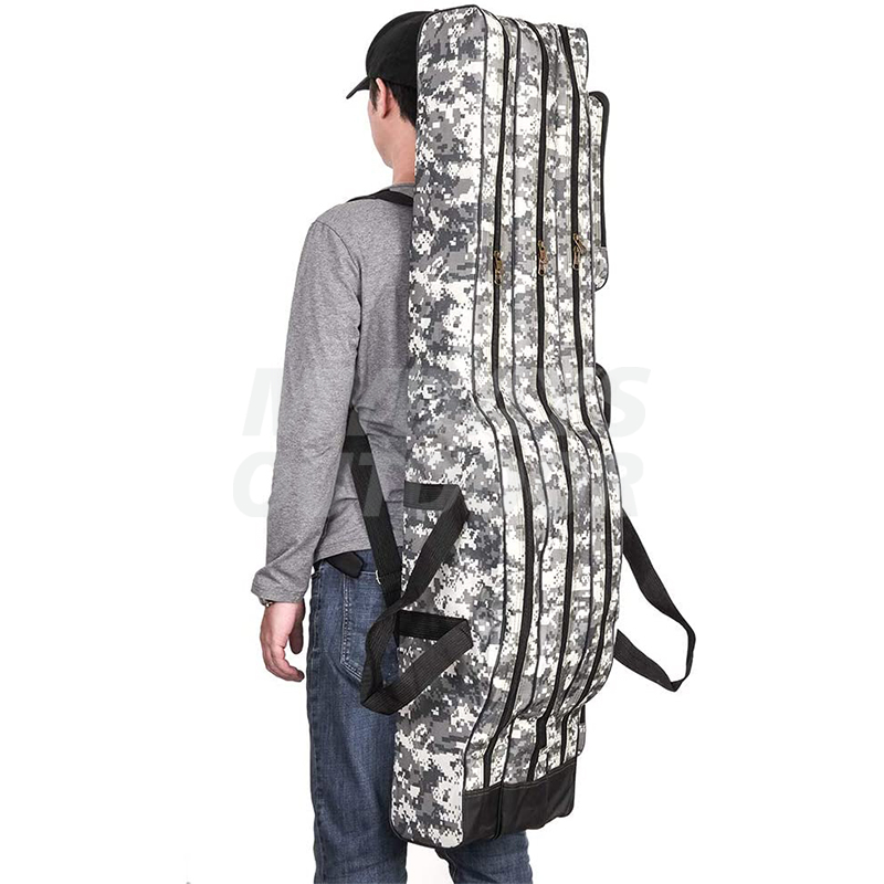 Portable Canvas Folding Fishing Rod Bag Case Fishing Gear Tackle Carry Cases MDSFR-6