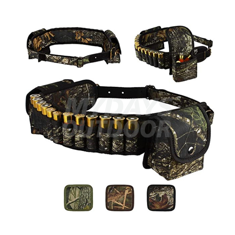 Shotshell Bandolier Shotgun Shell Holder with Adjustable Nylon Belt 12 16 Gauge MDSHA-16