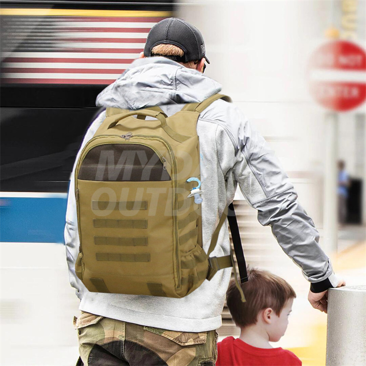 Mens Tactical Diaper Bag Backpack Built-in Changing Mat, Stroller Strap MDSHB-11