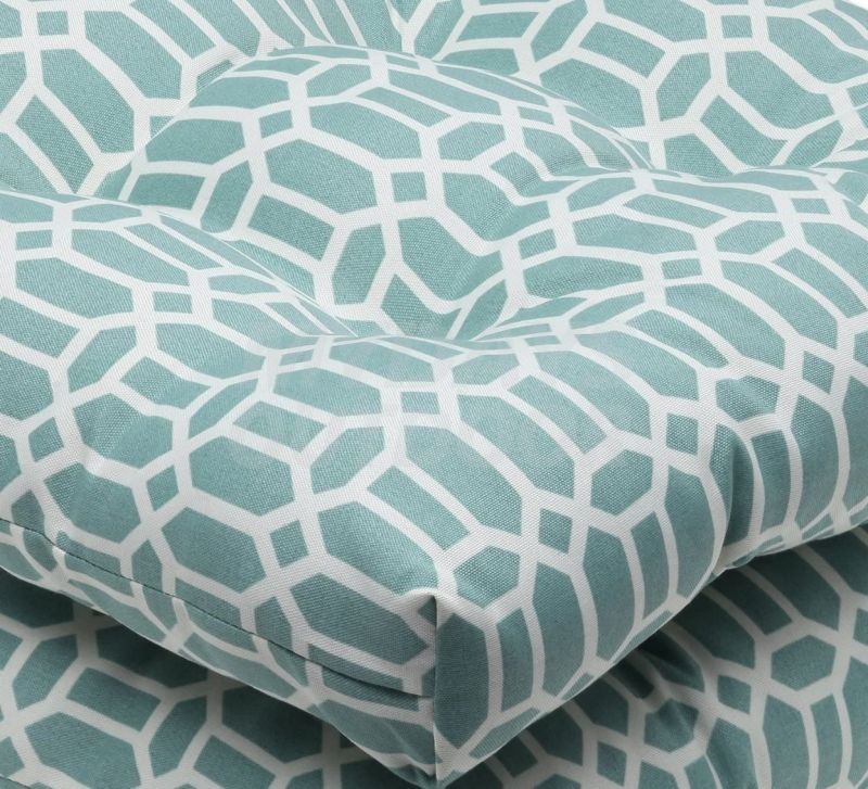 Outdoor/Indoor Swaying Palms Capri Green/Pink Reversible Chair Pads MDSGE-9