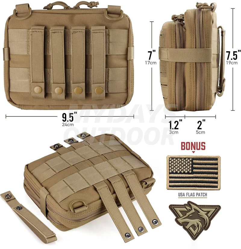 Tactical Molle Admin Pouch of Laser Cut Design with Map Pocket MDSTA-5