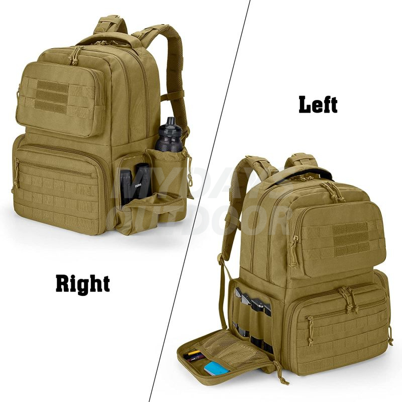 Tactical Pistol Backpack Holds Up to 6 Handguns, Gun Range Backpack MDSHR-7