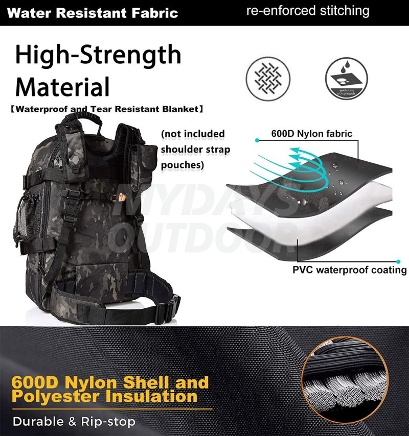 Men Backpacks Large Capacity Military Tactical Hiking Expandable 39L-60L Backpack MDSHB-10
