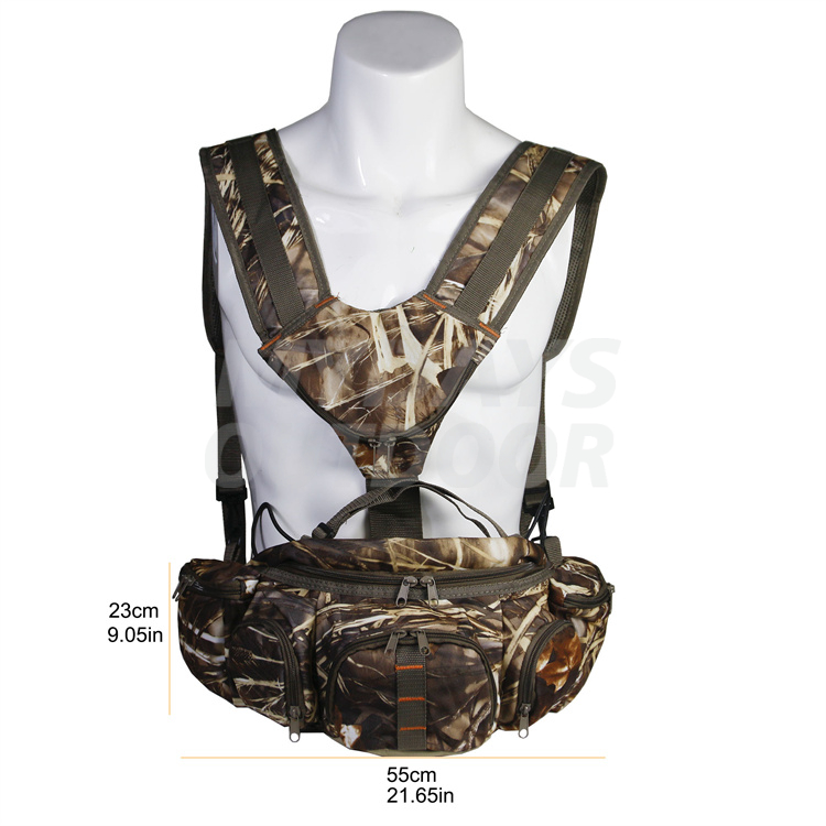 Hunting Camo Fanny Pack with with Shoulder Straps for Climbing Hiking MDSHF-4