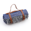 Leather Strap Tassel Camping Hiking Picnic Blanket MDSCL-14