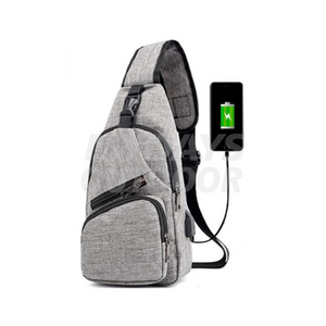 Sling Bag Shoulder Backpack Chest Bags Crossbody Daypack with USB Charging Port MDSSS-4