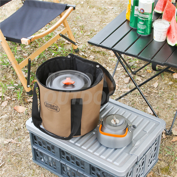 Portable Dust-proof Waterproof Reusable Collapsible Camping Pot Storage Bag MDSCO-14