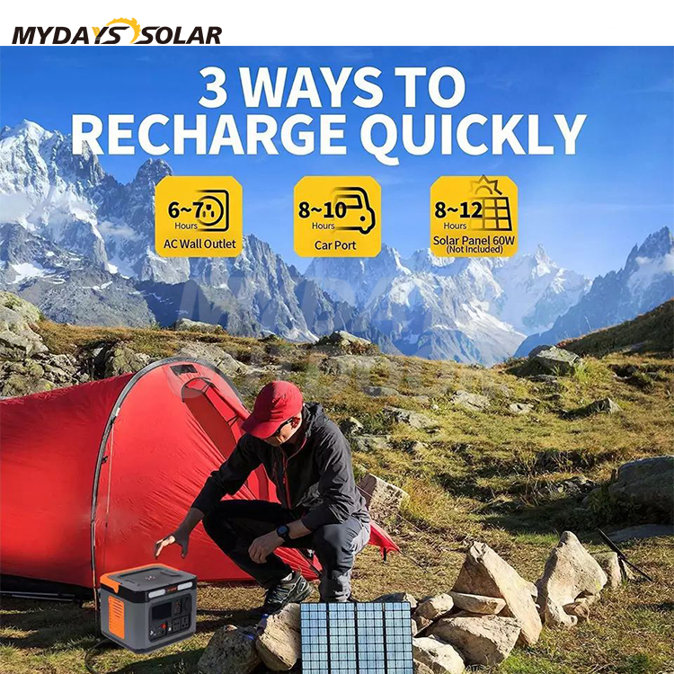 Solar Generator Battery Charger Portable Solar Power Station Outdoor Energy Power Bank Supply MDSO-6