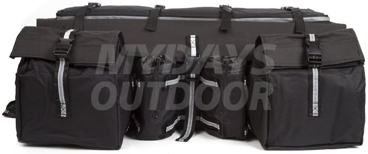 ATV Cargo Bag Rear Rack Gear Bag with Topside Bungee Tie-Down Storage Padded-Bottom Multi-compartment MDSOB-2