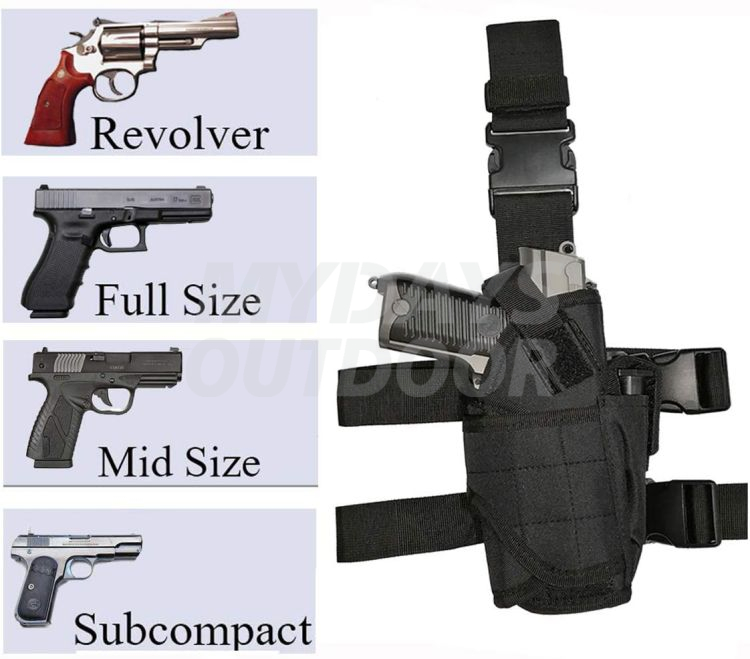 Tactical Drop Leg Holster, Thigh Pistol Gun Holster Right Hand Adjustable MDSHA-4