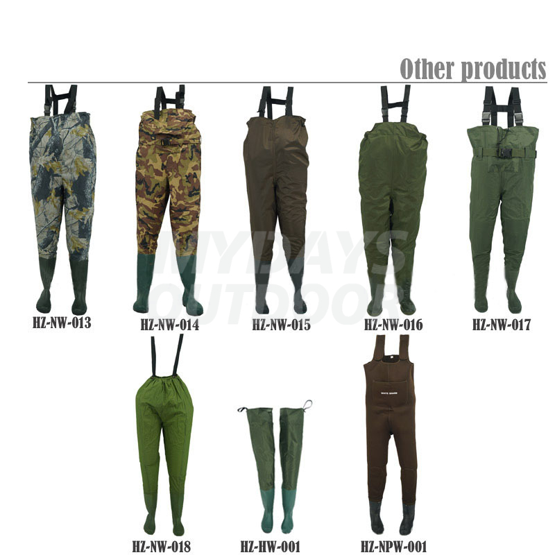 PVC Camo High Density Seam Bootfoot Anti-Slip Fly Fishing Waders MDSHA-14
