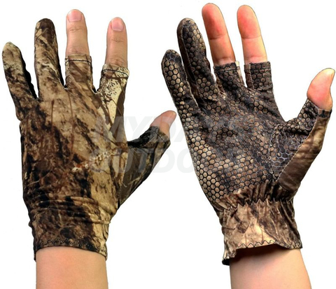Camouflage de chasse Gants sans doigts Pro protection solaire antidérapante MDSHA-18