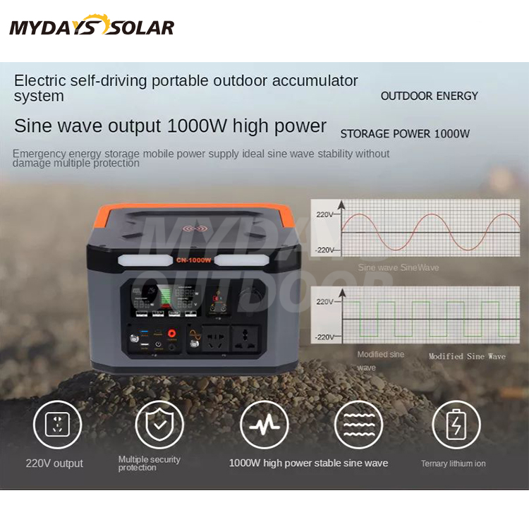 Sončni generatorski polnilnik baterije Prenosni sončni elektrarni Outdoor Energy Power Bank Supply MDSO-6