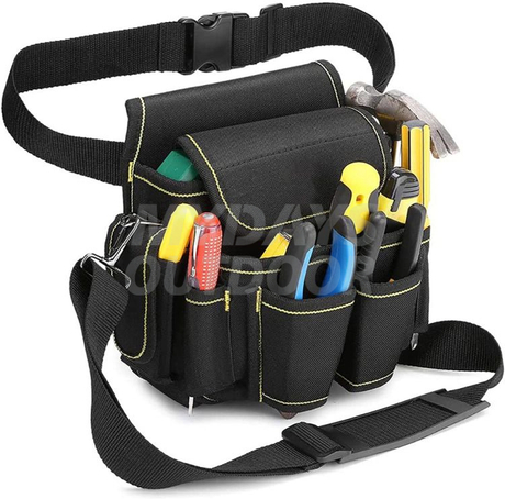 Heavy Duty Electrician Tool Pouch with Belt Clip, Professional Tool Bag Multi Pockets MDSOT-4