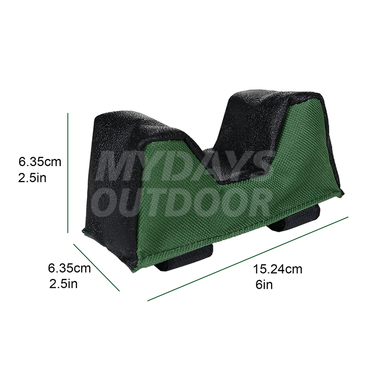 Narrow Front Rest Bag with Durable Construction and Hook and Loop Straps for Outdoor Shooting and Hunting MDSHT-3